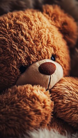Коричневый плюшевый мишка