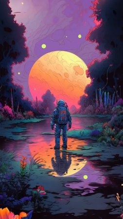 Фантастика иллюстрации скачать фон 1424 x 2532