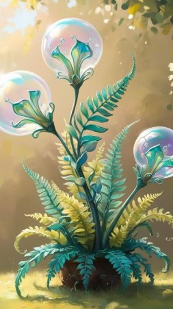 Сказочные цветы рисунки скачать фон 720 x 1280
