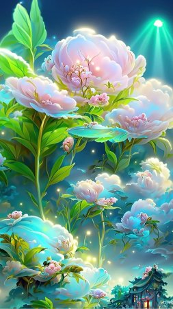 Фэнтези цветы скачать фон 1080 x 1920