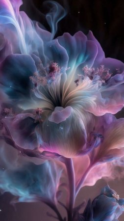 Фантазийные цветы скачать фон 1080 x 1920