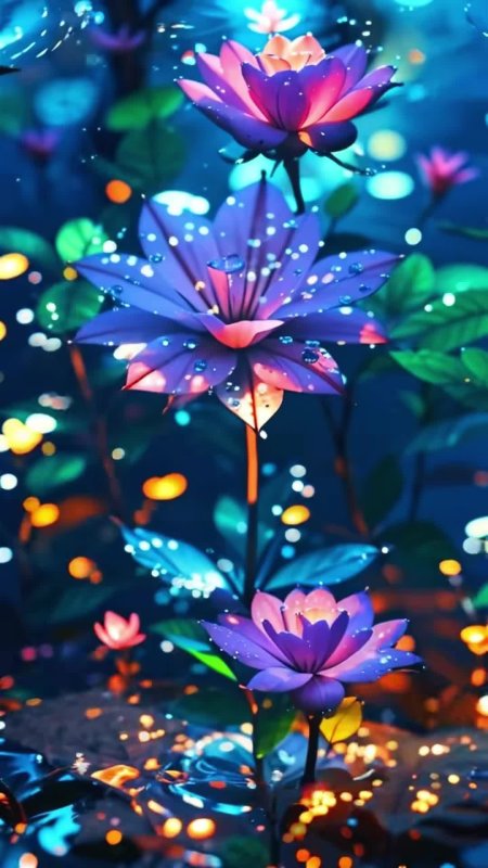 Волшебный цветок скачать фон 1080 x 1920
