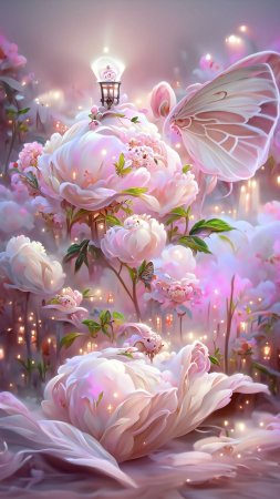 Фэнтези цветы скачать фон 1424 x 2532