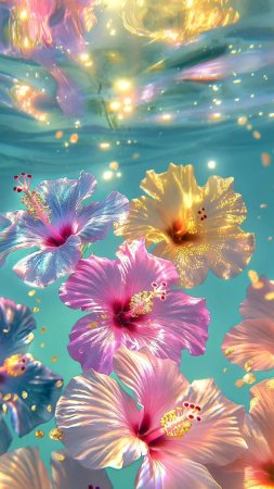 Hibiscus flower скачать фон 1080 x 1920