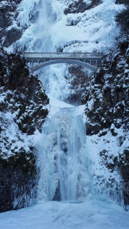 Frozen waterfall
