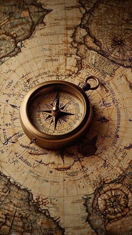 Vintage compass скачать фон 1080 x 1920