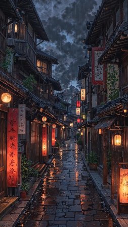 Anime scenery wallpaper скачать фон 1424 x 2532