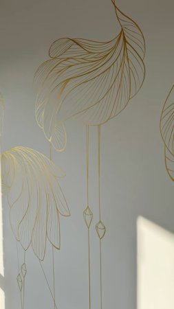 Роспись золотой краской wall painting decor