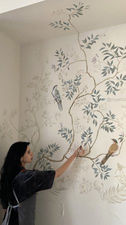 Рисунки на стенах в интерьере