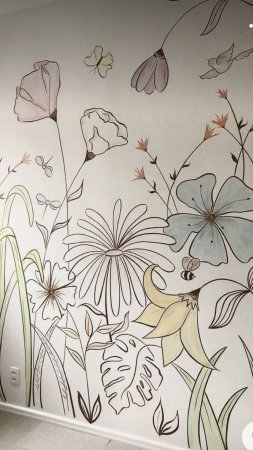 Рисунки на стенах в интерьере