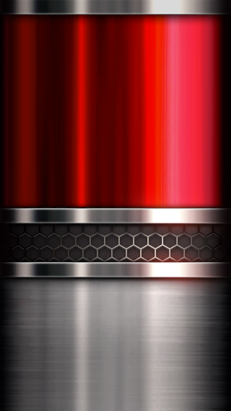 Abstract metal background with red and silver stripes