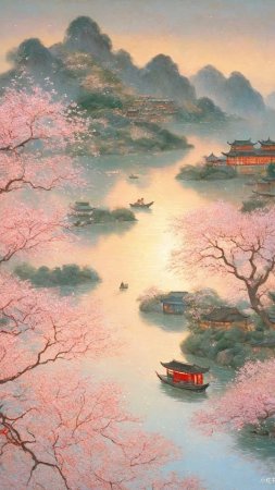 Traditional chinese painting скачать фон 1080 x 1920