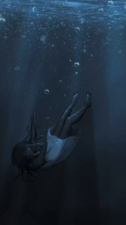 Девушка тонет в воде скачать фон 1080 x 1920