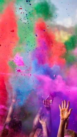 Фестиваль красок холли скачать фон 1080 x 1920