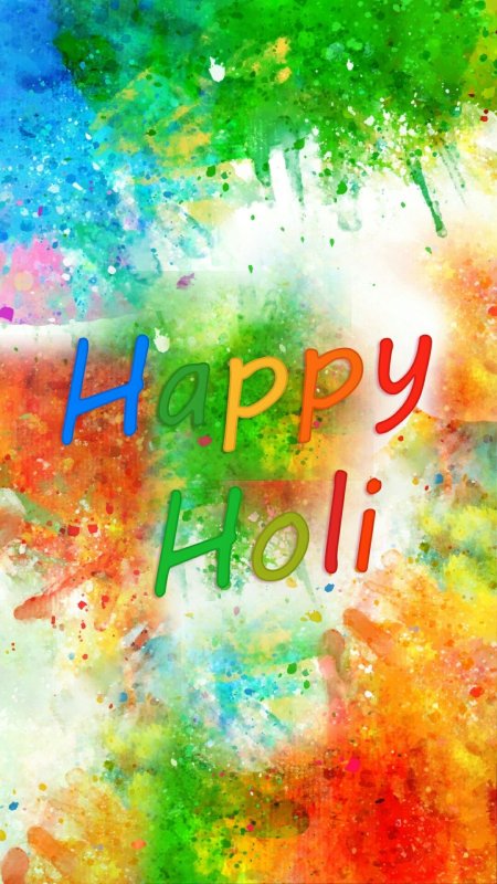 Happy holi скачать фон 1080 x 1920