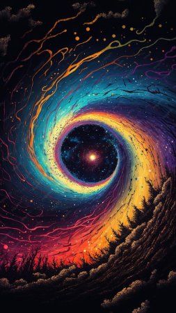 Спираль космос скачать фон 1080 x 1920