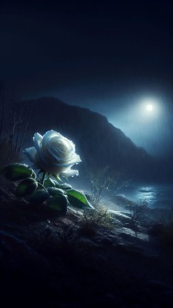 Roses in moonlight