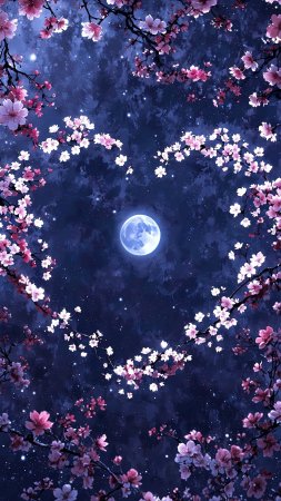 Cherry blossom moon
