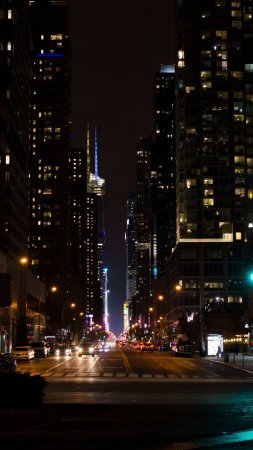 New york city street view night
