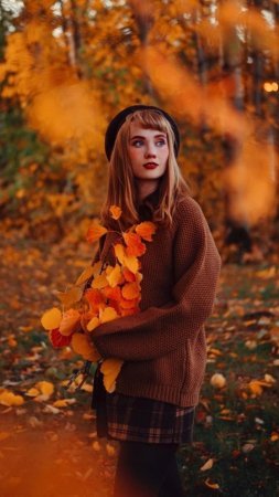 Фотосессия в осеннем лесу
