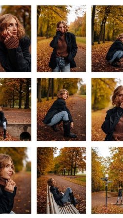 Позы для фотосессии на природе осенью
