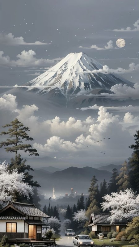Японские пейзажи скачать фон 1080 x 1920