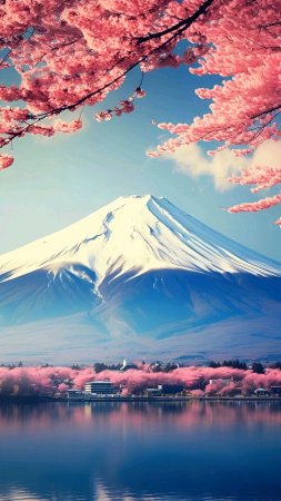 Mount fuji скачать фон 1424 x 2532
