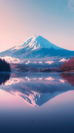 Fuji mountain скачать фон 1080 x 1920