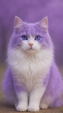 Кошка с фиолетовыми глазами