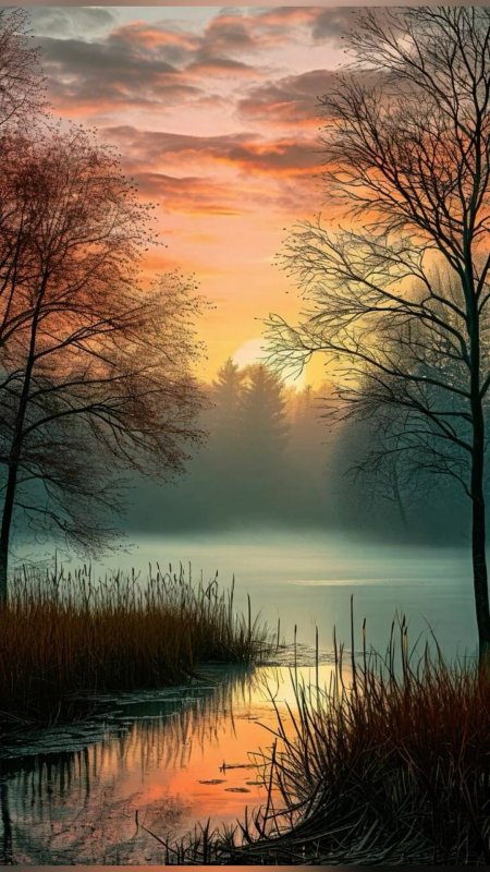 Пейзажи с закатом скачать фон 1080 x 1920