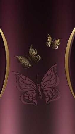 Purple gold butterfly wings