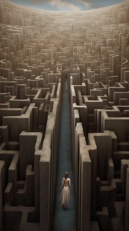 Человек в лабиринте скачать фон 1080 x 1920