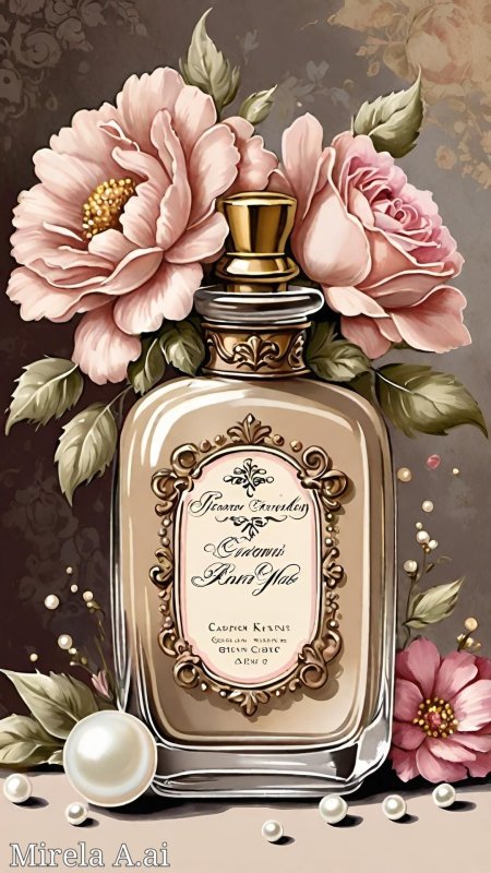 Vintage perfume скачать фон 1080 x 1920