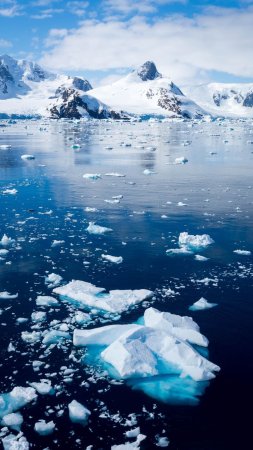 Antarctica sea ice скачать фон 1080 x 1920