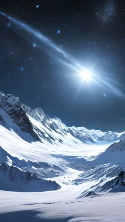 Снежные горы скачать фон 720 x 1280