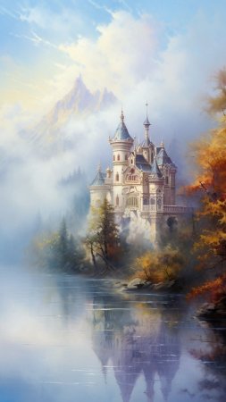 Сказочные замки скачать фон 1080 x 1920