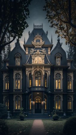 Заброшенный особняк manor house скачать фон 720 x 1280