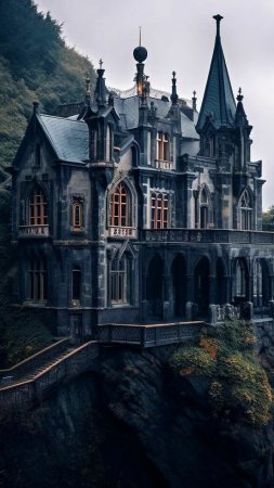 Замки в готическом стиле скачать фон 720 x 1280