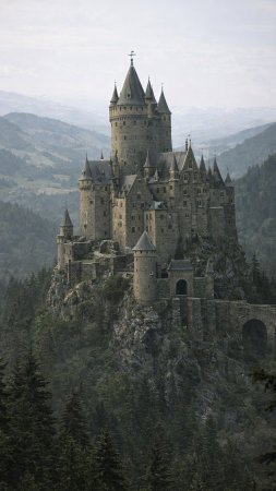 Medieval castle скачать фон 1080 x 1920