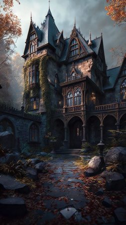 Дом фэнтези скачать фон 720 x 1280