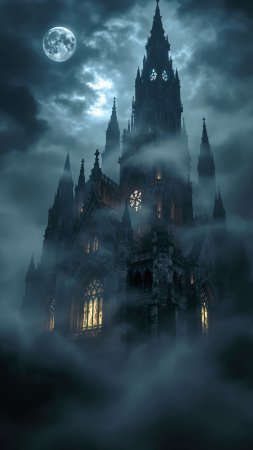 Gothic castle скачать фон 2160 x 3840