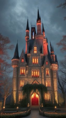 Vampire castle скачать фон 1080 x 1920