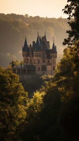 Красивые замки мира скачать фон 2160 x 3840