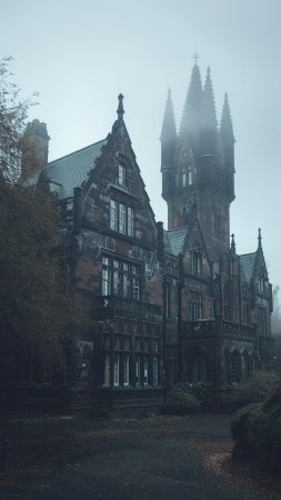 Gothic mansion скачать фон 1080 x 1920