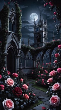Роза готика скачать фон 1080 x 1920