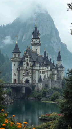 Castle neuschwanstein germany скачать фон 1424 x 2532