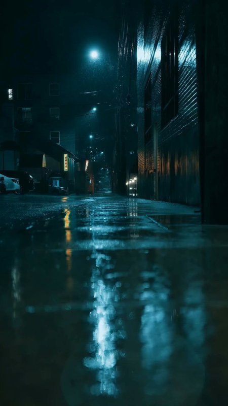 City street at night