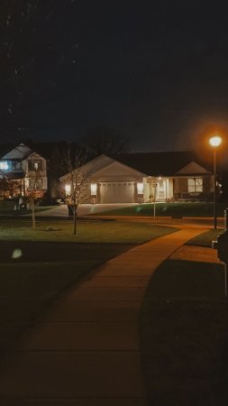 Neighborhood at night
