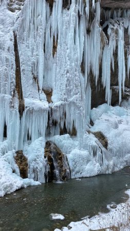 Чегемские водопады кабардино-балкария зимой