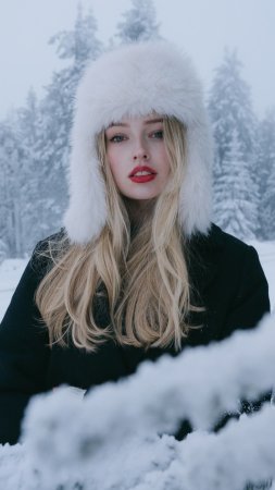 Красивые девушки зимой